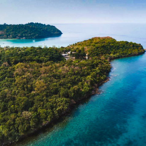 Koh Kood island aerial beach landscape, Ko Kut, Thailand