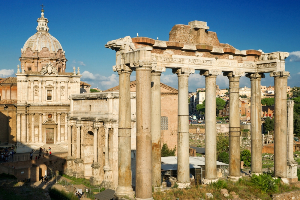 templul lui saturn forumul roman
